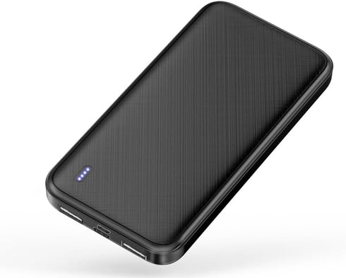 Fast Charging Power Bank 10000mAh, 5V 2.1A Small Portable Charger, USB C Mini Slim Battery Pack Powerbank for iPhone 15 14 13 12 Pro Max, Samsung ...