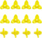 12PCS Three Leaf Hummingbird Bird Feeder Hummingbird Feeders Replacement Flowers, Feeding Ports Replacement Bird Feeder Replacement Parts for Humm...