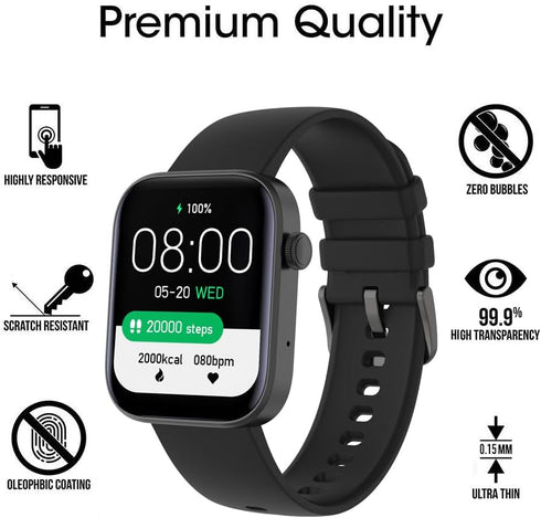 6 Pack Compatible with Cvutgf P43F 1.8” Smart Watch Screen Protector Film for MASVVPI P43 1.9 Inch Smartwatch Screen Protectors Foils Screen Cover...