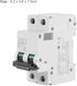 2-Pole Circuit Breaker, 250V DC 2P DIN Rail Mount Miniature Circuit Breaker, 16A/32A/63A 1pc for Solar Panels Grid System Wind, Solar System & Oth...