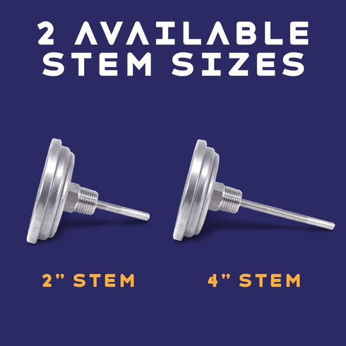 CONCORD 3" Stainless Steel Thermometer for Home Brewing (4" Stem)...