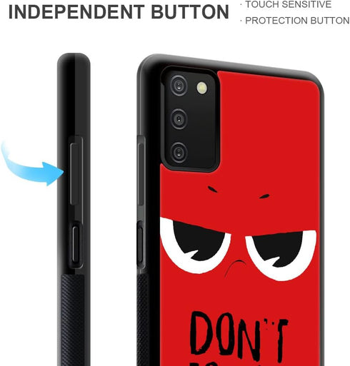 Case Compatible with Samsung Galaxy A03S 4G,Pattern Plexiglass A03S 4G Case for Boys Men,Don't Touch My Phone Pattern Shockproof Anti-Scratch Case...