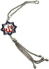 Islam Car Mirror Hanging Vehicle Ornament for Muslim AMN-294 Allah Arabic Calligraphy in Metal Star Design Pendant Decor Eid Ramadan Gift (Silver)...