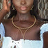 Choker Necklace Earrings Set Layered Chunky Chokers Statement Collar Necklaces African Alloy Costumes Jewelry Accessories for Women...