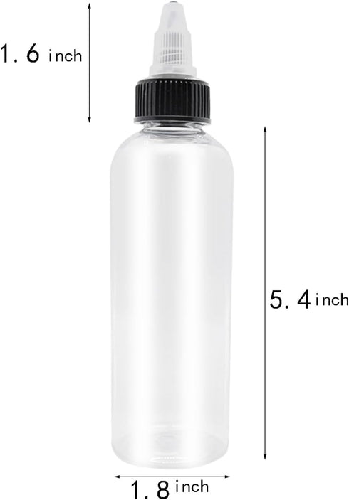 3 Pcs 6oz Dispensing Bottles, Plastic Squeeze Bottles with Twist Top Cap...