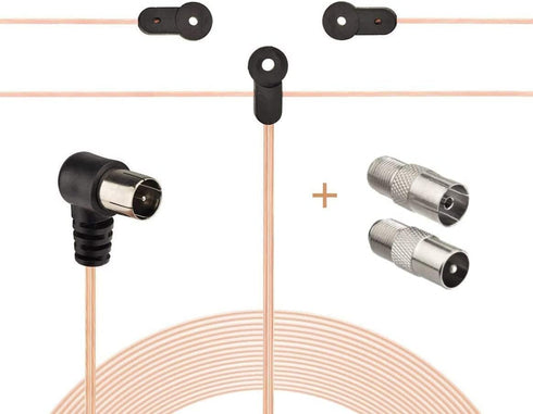 FM Antenna FM Dipole Antenna Indoor FM Radio Antenna AM Loop Antenna for Pioneer Onkyo Yamaha Marantz Indoor Bluetooth Home Stereo Receiver AV Aud...