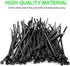 zip ties 4 inch, heavy duty cable nylone cable ties (Bulk Pack of 1000 Black)...