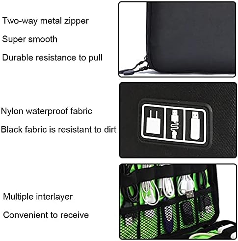 1pack Travel Electronics Cable Organizer Bag Portable Storage Case for Mobile Phone Hard Drive Cords USB Cables Charger Organizer...