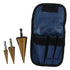Drilling Power Tools 3pcs High Speed Steel Well-Organized Bag 1/4" Hex Shank Pagoda Drill Bit DIY Lovers Gold Hole Opener Wood and Metal...