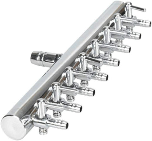 Stainless Steel Aquarium Fish Tank 8 Ways Air Flow Splitter Lever Control Valve...