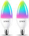 LVWIT Smart Light Bulb, B11 Smart Candelabra LED Bulb, E12 Base(12mm) WiFi Chandelier Light Bulb, Color Changing, Dimmable, Work with Alexa Home A...