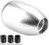 5 Speed Car Gear Shift Knob, Manual Gear Shift Knob Stick Head Shifter Lever Stick with 3 Adapters 8/10/12mm(Silver)...
