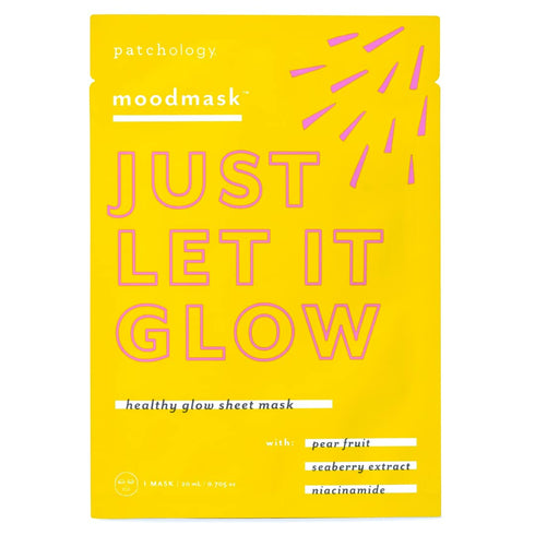 Patchology Moodmask Just Let It Glow Facial Sheet Mask - Men and Women Face Masks Skincare Sheet for Moisturizing, Hydrating, and Healthy Skin - B...