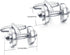 HONEY BEAR Dumbell Weightlifting Silver Sport Cufflinks for Mens Wedding Gift...