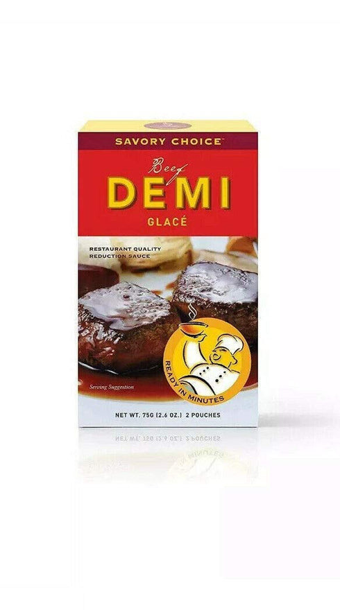Savory Choice Beef Demi Glace Reduction Sauce Packet 75gr (pack of 3)...