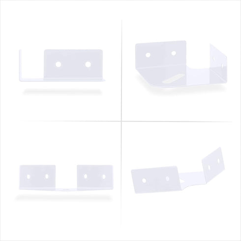 BRAINWAVZ Small Metal Corner Shelf for Security Cameras, Baby Monitors, Speakers, Home Decor & More Universal Shelf Adhesive & Screw-in Wall Mount...