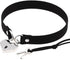 Openable Heart Lock Charm 0.66" Width Simulated Leather Cloth Choker...