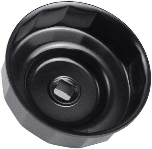 65mm 14 Flute Cup Style Oil Filter Wrench, Black, Steel...