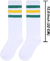 Henwarry Over the Calf Tube Socks Classic Triple Stripes Cotton Retro Athletic Socks for Men and Women...