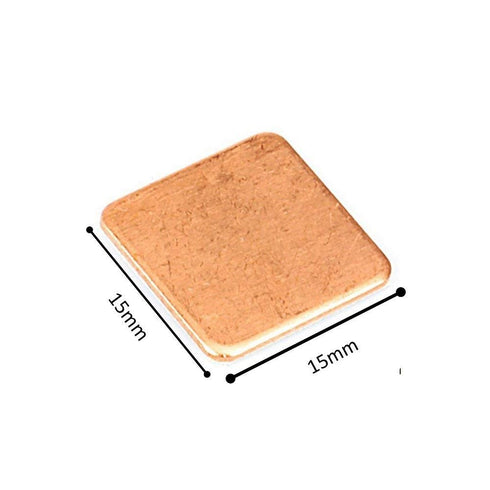 Easycargo 20pcs Heatsink Copper Pad Shims 15mmx15mm for cooling Laptop GPU CPU IC Chips VGA RAM (15x15x2.0)...