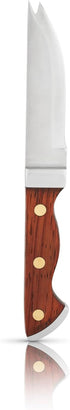 Viski Bartender Knife, 7 Inch Knife, Acacia Wood Handle, Double Tipped Stainless Steel Blade, Bar Knife, Riveted Base, Set of 1...