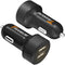 Trianium Car Charger 24W (2 Pack) Dual Charger Adapter, AtomicDrive SmartUSB Compatible iPhone 12 11 Pro Max/XR/XS Max/X/8/7/6s/6 Plus, iPad Pro/A...