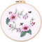 Meecaa Bee Flower Embroidery Kit Starter Set, Hand Embroidery Set,Pattern Printed Cross Stitch Set for Beginner Adults, with Embroidery Hoop and I...