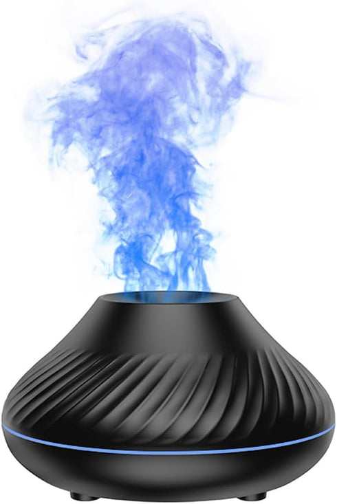 Simulation Flame Aromatherapy Machine USB Small appliance Air Humidifier Colorful Flame Aromatherapy Machine (black)...