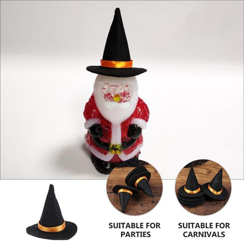 6pcs Small Witch Hats for Crafts Mini Witch Hats for Crafts Little Witches Hats Bulk Miniture Tiny Wizard Hat Felt Doll Witch Hat for Wine Bottle ...