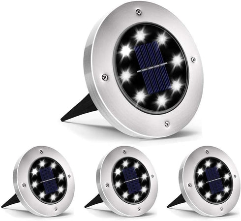 INCX Solar Lights for Outside,4 Pack Solar Lights Outdoor Waterproof, Solar Garden Lights Landscape Lighting for Patio Pathway Lawn Driveway Walkw...