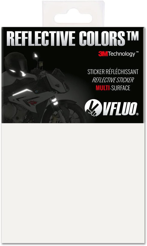 VFLUO - Reflective Sticker Sheet for Bike, Motorcycle, Scooter, Helmets, Stroller/Multi-use - DIY Adhesive board - 3M Technology - High Visibility...