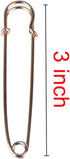 Baitaihem 50 Pcs Large Steel Safety Pins 3 inch Heavy Duty Safety Pins for Blankets, Skirts, Kilts, Crafts...