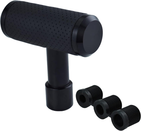 T Shifter Knob Leather Shift Knob Gear Shift Stick Head for Most Manual Automatic Vehicles (Black)...