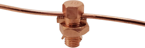 10PCS Split Bolt Connectors Copper Grounding Wire Clamps with 10pcs Heat Shrink Tube for Completing Ground Bonding (Wire 4AWG - 10AWG)...