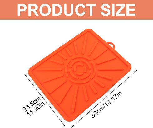 Silicone Side Shelf Mat, Griddle Spatula Mat,Grill Mat, Heat Resistant Mat, Silicone BBQ Tool Mat Grill Utensil Holder Serving Spoon Drip Pad for ...