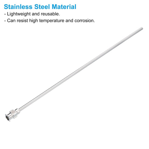 PATIKIL 12Ga x 5.9 Inch Stainless Steel Dispensing Needle Tips, 12Pcs Metal Glue Needle Tube Blunt Tips Luer Lock for Thick Glue Ink Lab, Silver...