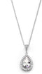 Mariell Cubic Zirconia Crystal Bridal Necklace, Teardrop Pendant, Prom Wedding Jewelry Gift for Women...