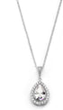 Mariell Cubic Zirconia Crystal Bridal Necklace, Teardrop Pendant, Prom Wedding Jewelry Gift for Women...