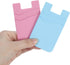 2Pack Phone Wallet,Silicone Credit Card Holder Stick on Double Pocket for Back of Cell Phone case-Sky Blue,Pink......