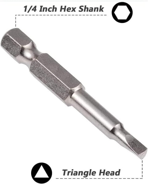 Fixinus 6 Pieces Magnetic Triangle Screwdriver Bits Set, 1/4 inch Hexagonal Screwdriver Bits, 1.8 mm, 2.0 mm, 2.3 mm, 2.5 mm, 2.7 mm, 3.0 Triangle...