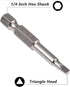 Fixinus 6 Pieces Magnetic Triangle Screwdriver Bits Set, 1/4 inch Hexagonal Screwdriver Bits, 1.8 mm, 2.0 mm, 2.3 mm, 2.5 mm, 2.7 mm, 3.0 Triangle...