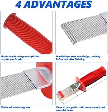 Air Conditioner Condenser Fin Cleaner Comb Stainless Steel Repair Cleaning Manual Tools Refrigerator Coil Cleaning Brush Evaporator Radiator Repai...