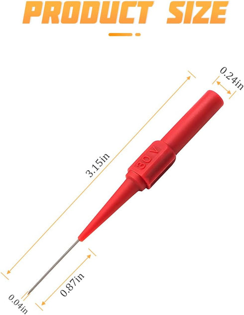 2PCS Insulation Wire Piercing Probes, Back Probes Non-Destructive Pin, Bendable Wire Piercing Needle, Automotive Diagnostic Test Repair Tools for ...