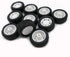 10pcs Toy Car Wheels 20mm Rubber Tire for 2mm Shaft DIY Model Accessories...
