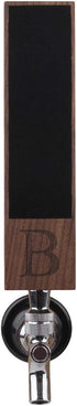 Monogrammed B Chalkboard Beer Tap Handle for Home Brew Kegerators, Home Bar, Kegerator Tap Handles, Gift for Him, 8 Inch Tall Walnut Wood...