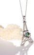 Paris Eiffel Tower Charm Pendant Necklace For Women Rose Gold/Platinum Plated Jewelry Crystal Necklaces...