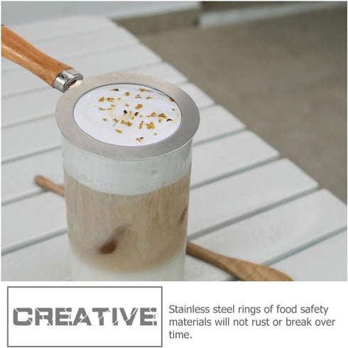 Cabilock 2Pcs Milk Cup Rim Stainless Steel Baking Cup Ring Milk Cup Rim Cover Milk Tea Coffee Cup Rim Gasket Tool...