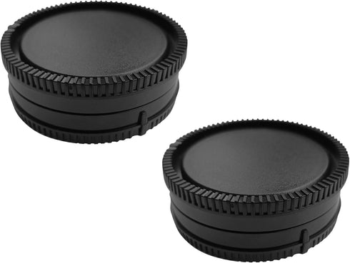 E-Mount Body Cap + Rear Lens Cap Cover Kit for Sony A7 A7II A7III A7IV A7S A7SII A7SIII A7RII III A7RIV A7RV A7C A9 A6600 A6400 A6300 A6100 A6000 ...