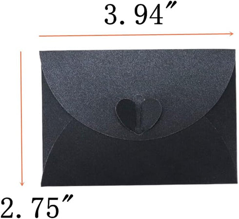 Pink 24 Pack Heart Clasp Tiny Items Storage Cute Present Card Holder,Paper Envelopes,Envelopes for Invitation Gift Card Envelopes...