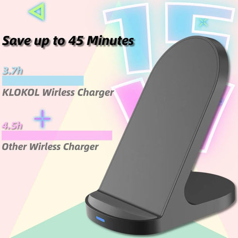 15W Fast Wireless Charger 10W Wireless Charging Stand Compatible with iPhone 14 13 12 11 Pro XR XS 8 Plus Galaxy S22 S21 S20 Note 20 10 Google LG...